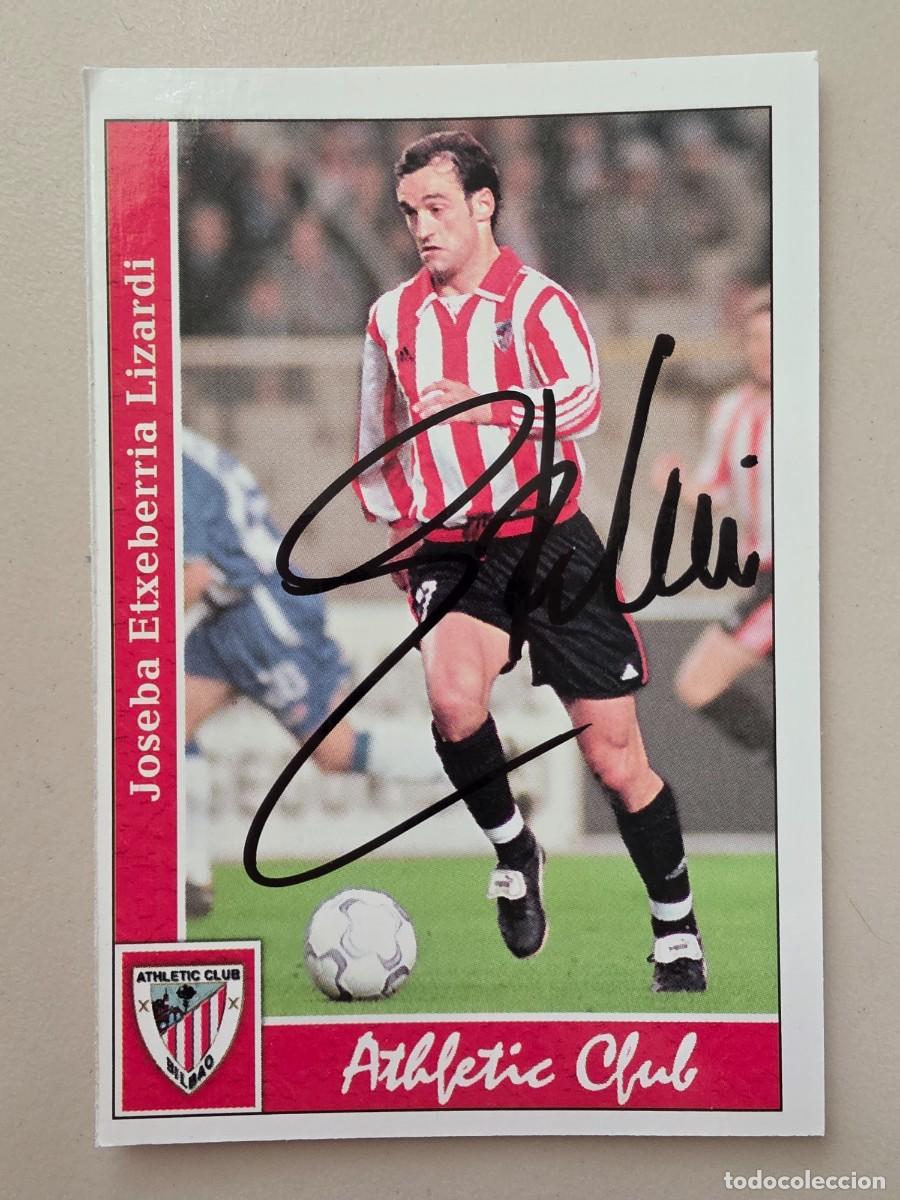 Fu&szlig;ball-Sticker: Cromo firmado de Joseba Etxeberria con aut&oacute;grafo, Athletic Club de Bilbao