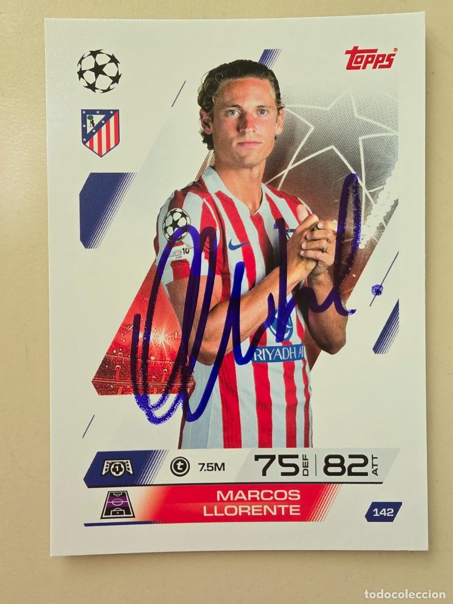 Fu&szlig;ball-Sticker: Cromo firmado de Marcos Llorente con aut&oacute;grafo, Atl&eacute;tico de Madrid