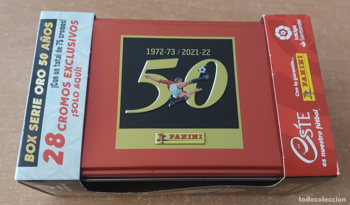 Cromos de F&uacute;tbol: BOX ORO 50 ANIVERSARIO LIGA ESTE 2021 2022 PRECINTADA PANINI