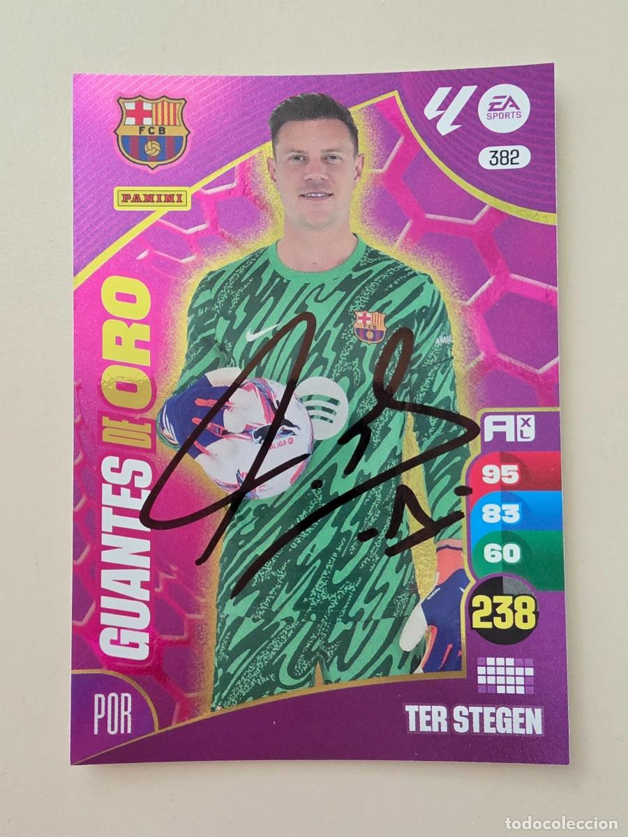 Cromos de F&uacute;tbol: Cromo firmado de Ter Stegen con aut&oacute;grafo, FC Barcelona