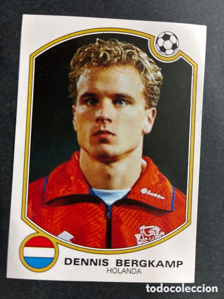 Cromos de F&uacute;tbol: CROMO SIN PEGAR DENNIS BERGKAMP HOLANDA # 185 PANINI FUTBOL 92-93