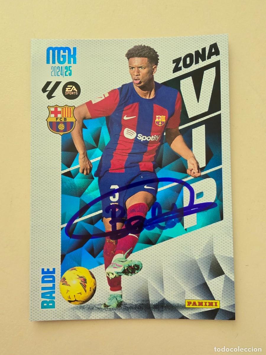 Cromos de F&uacute;tbol: Cromo firmado de Alejandro Balde con aut&oacute;grafo, FC Barcelona