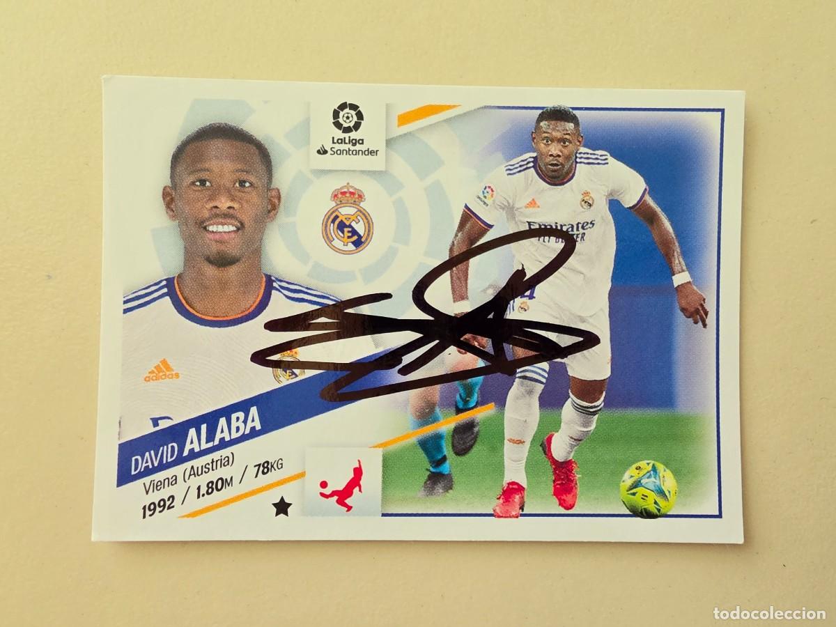 Football Stickers: Cromo firmado de David Alaba con aut&oacute;grafo, Real Madrid