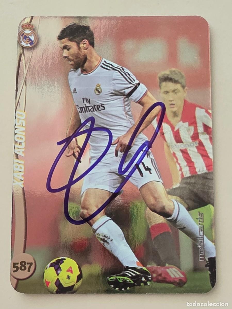 Football Stickers: Cromo firmado de Xabi Alonso con aut&oacute;grafo, Real Madrid