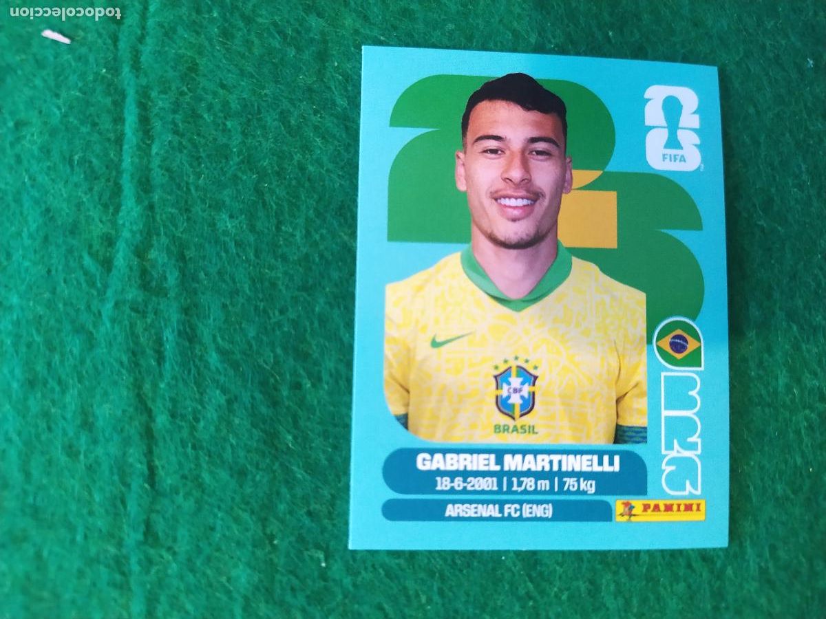 Football Stickers: OFFICIAL STICKER COLLECTION WORLD CUP MUNDIAL 2026 - BRASIL N&ordm; 18 MARTINELLI