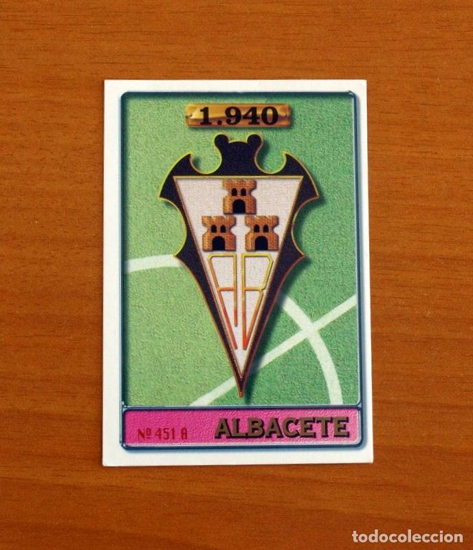 Football Stickers: Albacete-N&ordm; 451 A Escudo-Jes&uacute;s -2&ordf; Divisi&oacute;n-Mundicromo Las Fichas de la Liga F&uacute;tbol 1996-1997-96-97