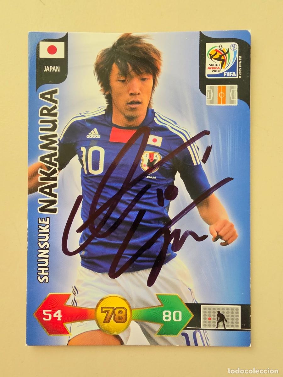 Fu&szlig;ball-Sticker: Cromo firmado de Shunsuke Nakamura con aut&oacute;grafo, Jap&oacute;n, RCD Espanyol