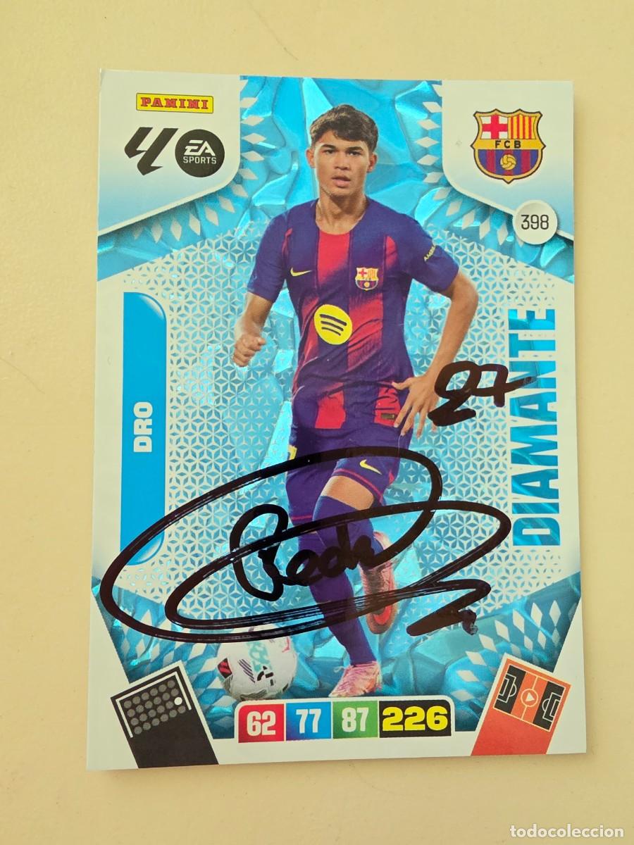 Cromos de F&uacute;tbol: Cromo firmado de Dro con aut&oacute;grafo, FC Barcelona, PSG