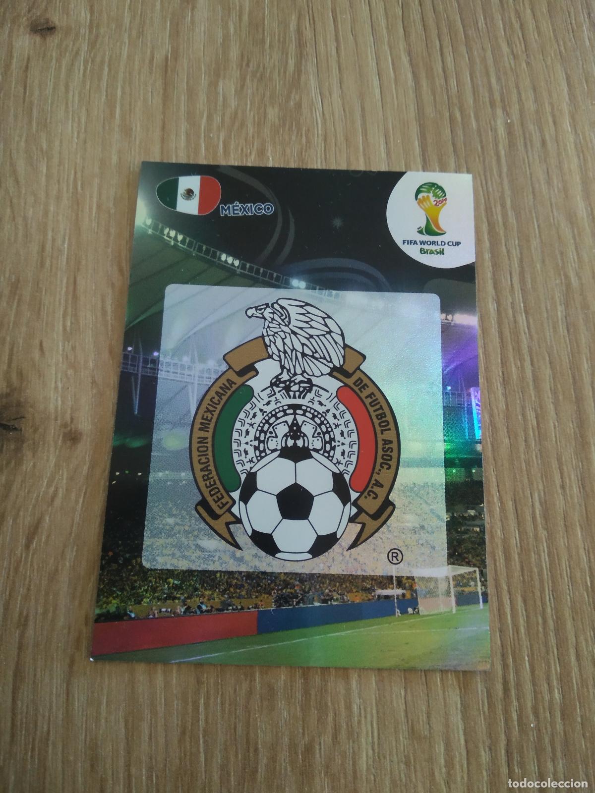 Cromos de F&uacute;tbol: ESCUDO LOGO MEXICO CROMO FUTBOL PANINI ADRENALYN 2014 WORLD CUP COPA DEL MUNDO