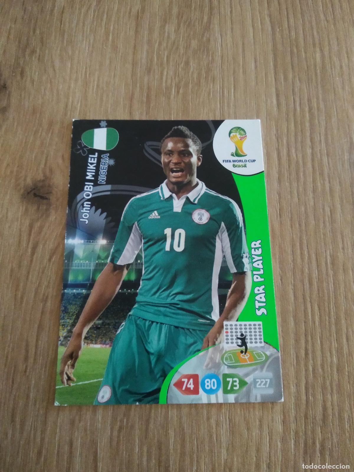 Cartes &agrave; collectionner de Football: JOHN OBI MIKEL NIGERIA CROMO FUTBOL PANINI ADRENALYN 2014 WORLD CUP COPA DEL MUNDO