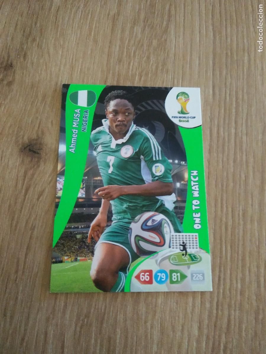 Cartes &agrave; collectionner de Football: AHMED MUSA NIGERIA CROMO FUTBOL PANINI ADRENALYN 2014 WORLD CUP COPA DEL MUNDO