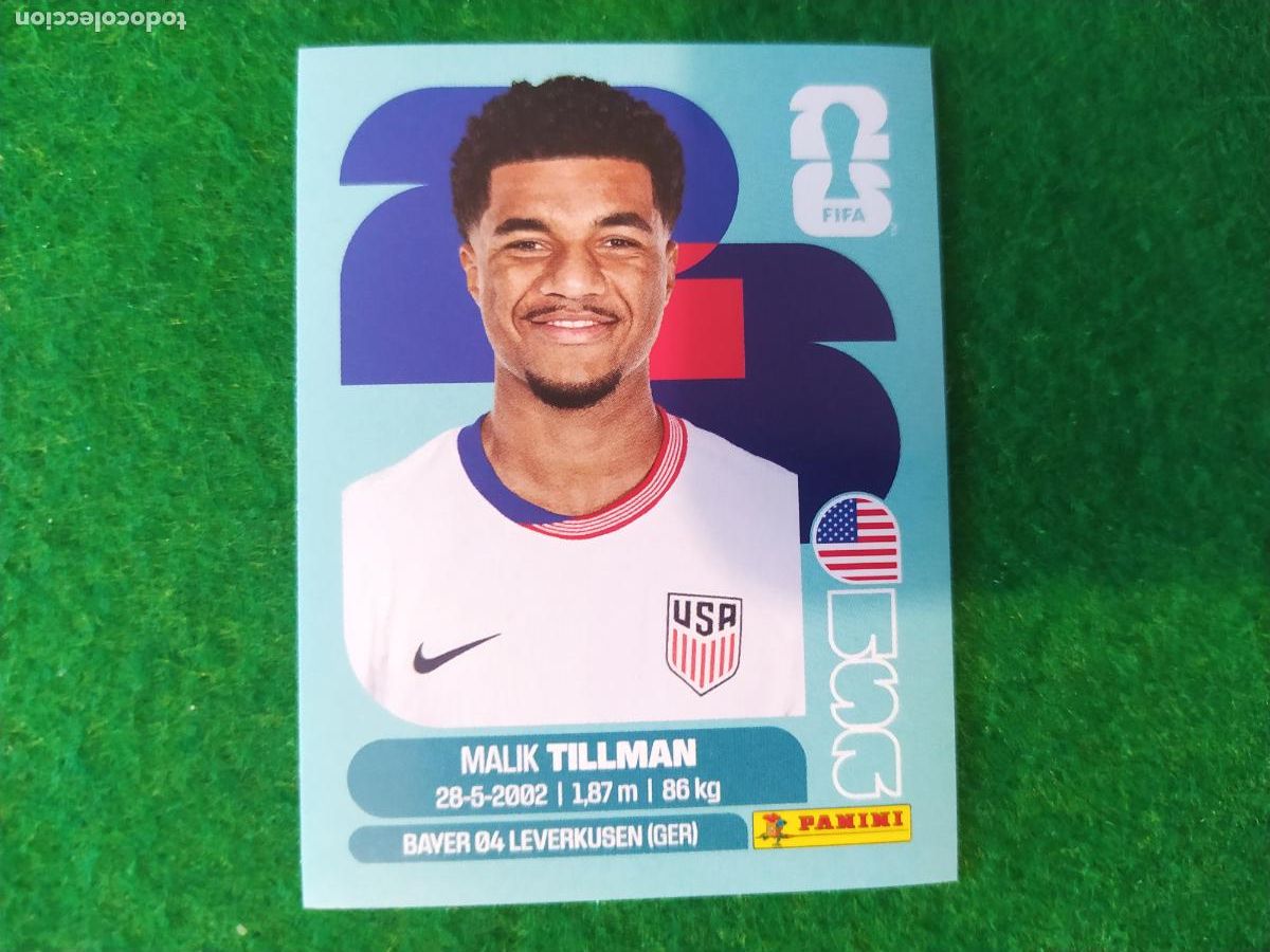 Cromos de F&uacute;tbol: OFFICIAL STICKER COLLECTION WORLD CUP MUNDIAL 2026 - ESTADOS UNIDOS N&ordm; 15 TILLMAN