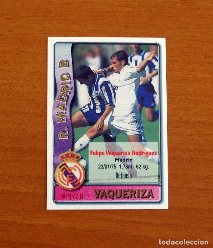 Cromos de F&uacute;tbol: Real Madrid B-N&ordm; 477 Vaqueriza-Iarley -2&ordf; Divisi&oacute;n-Mundicromo Las Fichas de la Liga 1996-1997-96-97