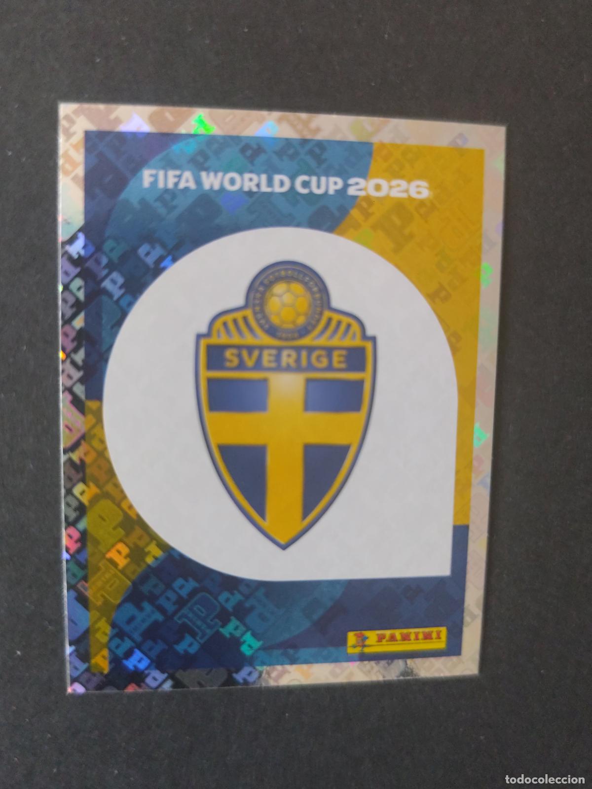 Cartes &agrave; collectionner de Football: SWE1 EMBLEM ESCUDO 1 SUECIA MUNDIAL FIFA WORLD CUP 2026 STICKER PANINI SIN PEGAR