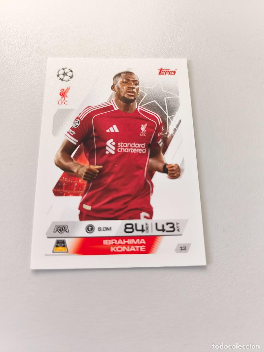 Cartes &agrave; collectionner de Football: TOPPS MATCH ATTAX 2025 2026 25 26 IBRAHIMA KONATE 13 LIVERPOOL H1