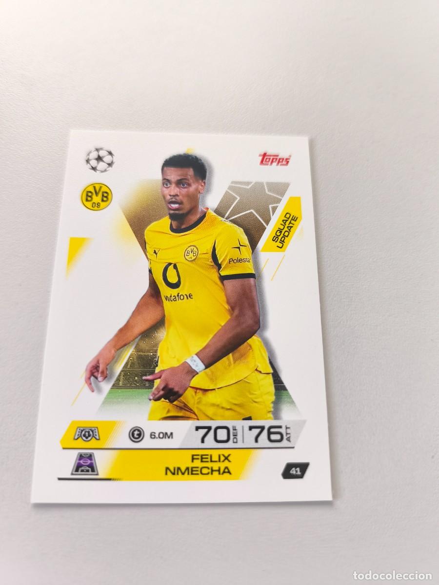 Cromos de F&uacute;tbol: TOPPS MATCH ATTAX 2025 2026 25 26 FELIX NMECHA 41 BORUSSIA DORTMUND SQUAD UPDATE H1