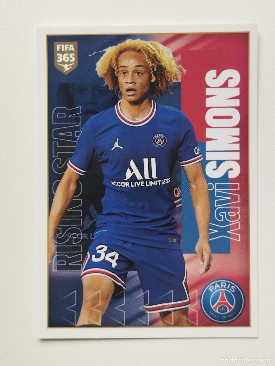 Football Stickers: CROMO STICKER 181 XAVI SIMONS PSG RISING STAR ROOKIE PANINI FIFA 365 2021 2022 21 22