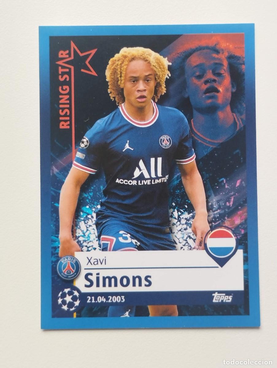 Cartes &agrave; collectionner de Football: CROMO STICKER 92 XAVI SIMONS RISING STAR PSG ROOKIE PANINI FIFA 365 2021 2022 21 22
