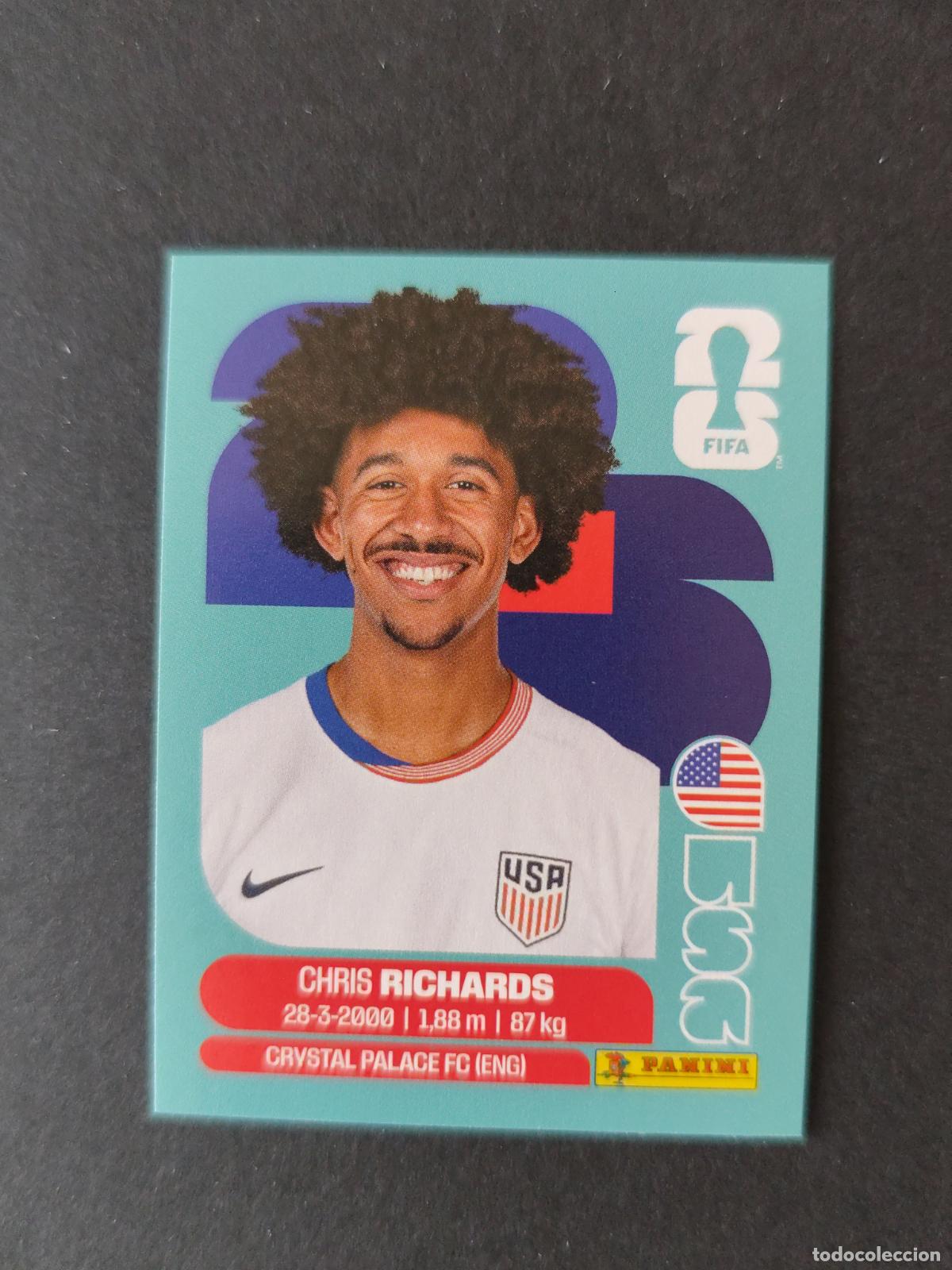 Cromos de F&uacute;tbol: USA3 CHRIS RICHARDS 3 ESTADOS UNIDOS USA MUNDIAL FIFA WORLD CUP 2026 STICKER PANINI SIN PEGAR