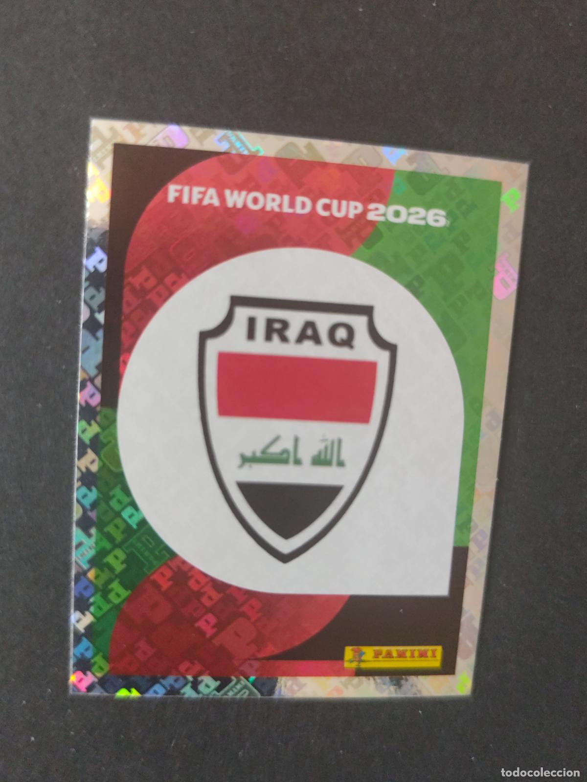 Cromos de F&uacute;tbol: IRQ1 EMBLEM ESCUDO 1 IRAQ MUNDIAL FIFA WORLD CUP 2026 STICKER PANINI SIN PEGAR