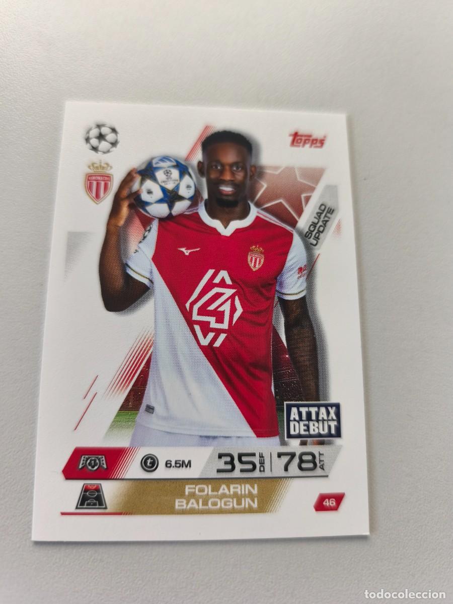 Cromos de F&uacute;tbol: TOPPS MATCH ATTAX 2025 2026 25 26 FOLARIN BALOGUN 46 AS MONACO H1