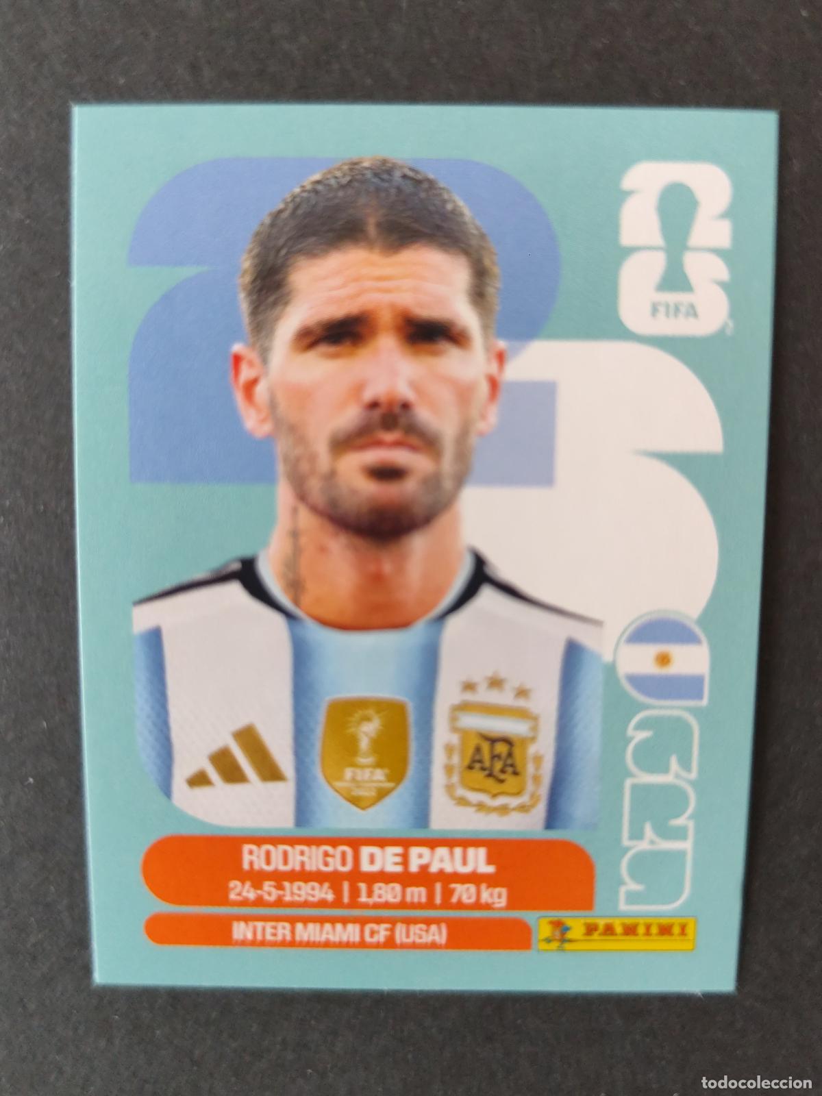 Cromos de F&uacute;tbol: ARG10 RODRIGO DE PAUL 10 ARGENTINA MUNDIAL FIFA WORLD CUP 2026 STICKER PANINI SIN PEGAR