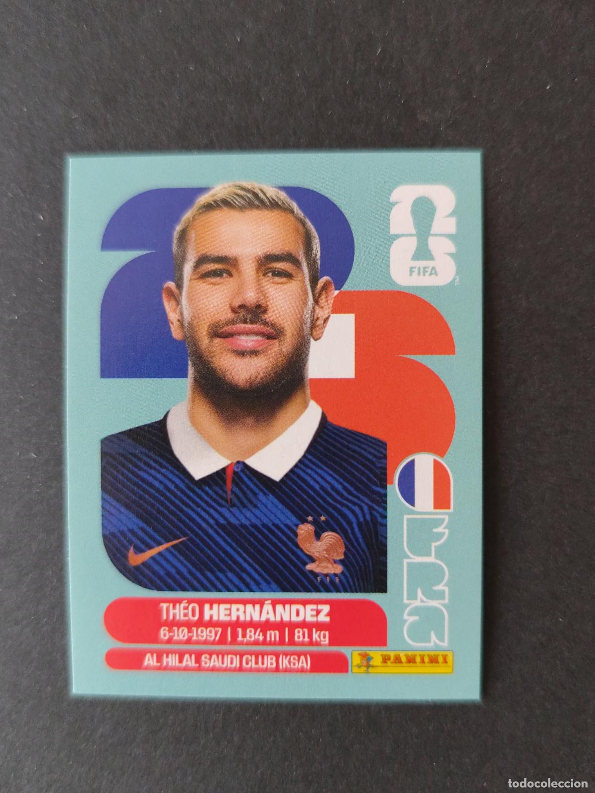 Football Stickers: FRA3 TH&Eacute;O HERN&Aacute;NDEZ 3 FRANCIA MUNDIAL FIFA WORLD CUP 2026 STICKER PANINI SIN PEGAR