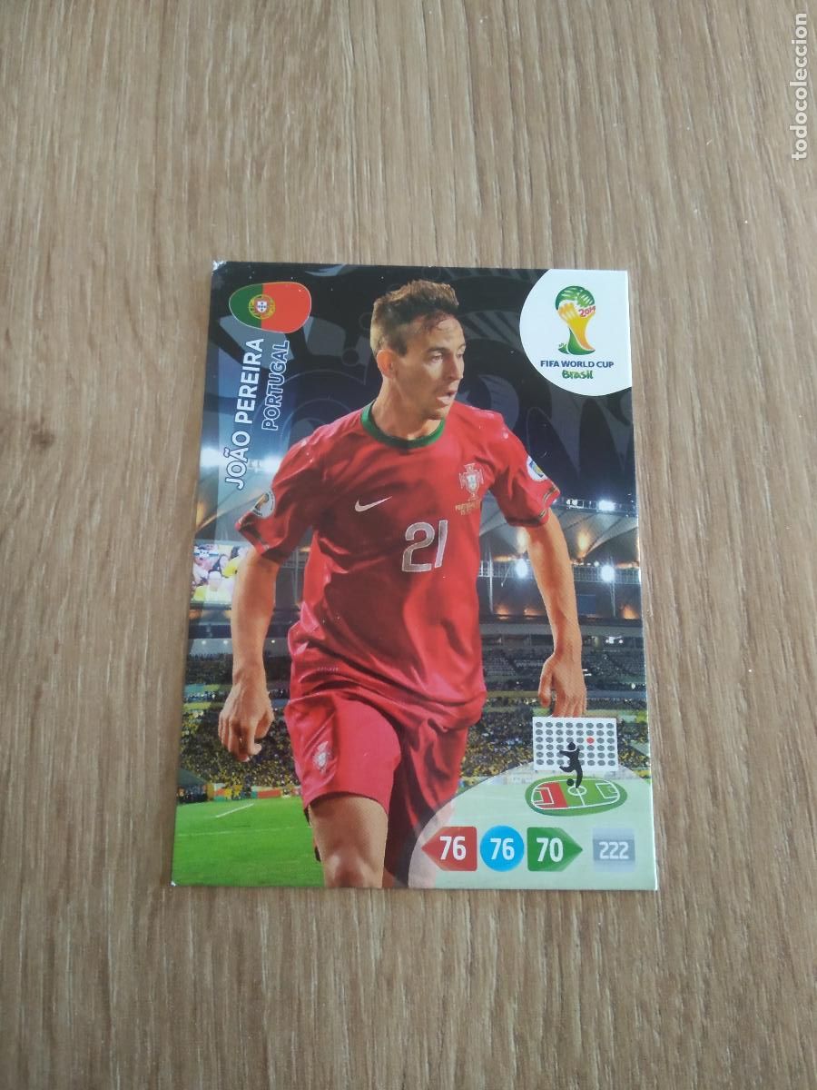 Figurine di Calcio: JOAO PEREIRA PORTUGAL CROMO FUTBOL PANINI ADRENALYN 2014 WORLD CUP COPA DEL MUNDO