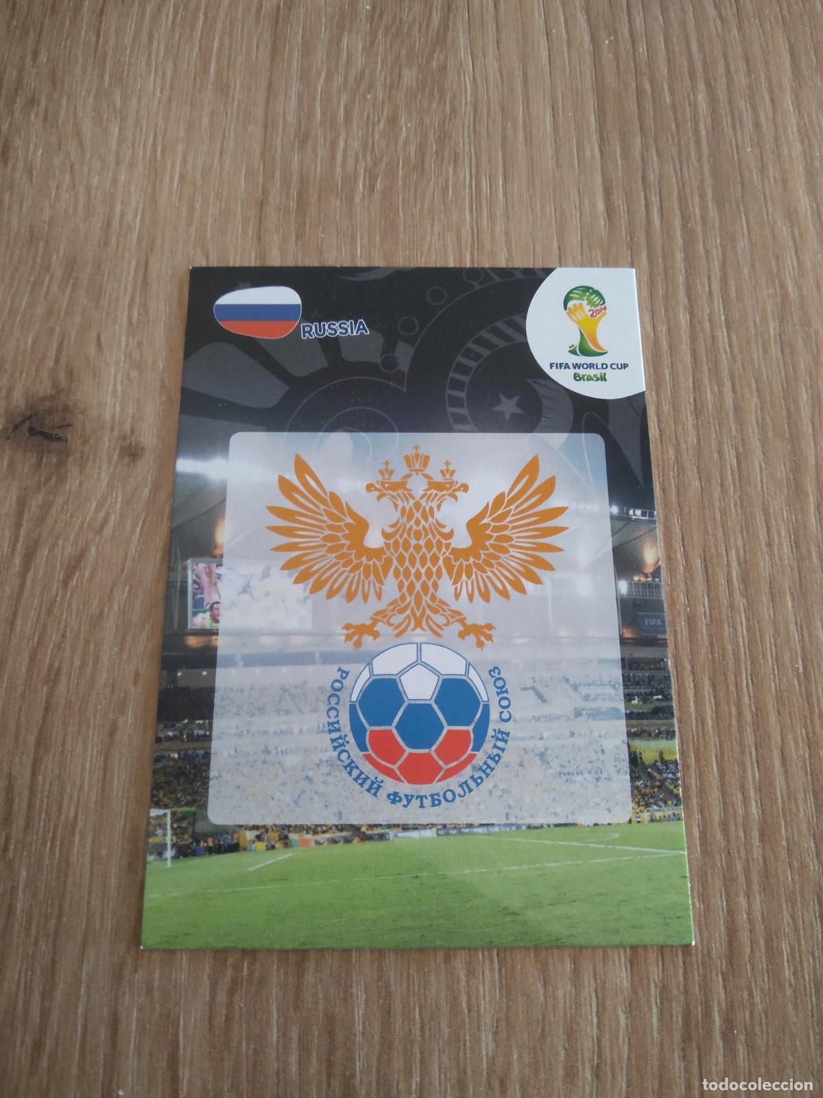 Cromos de Futebol: ESCUDO LOGO RUSIA CROMO FUTBOL PANINI ADRENALYN 2014 WORLD CUP COPA DEL MUNDO
