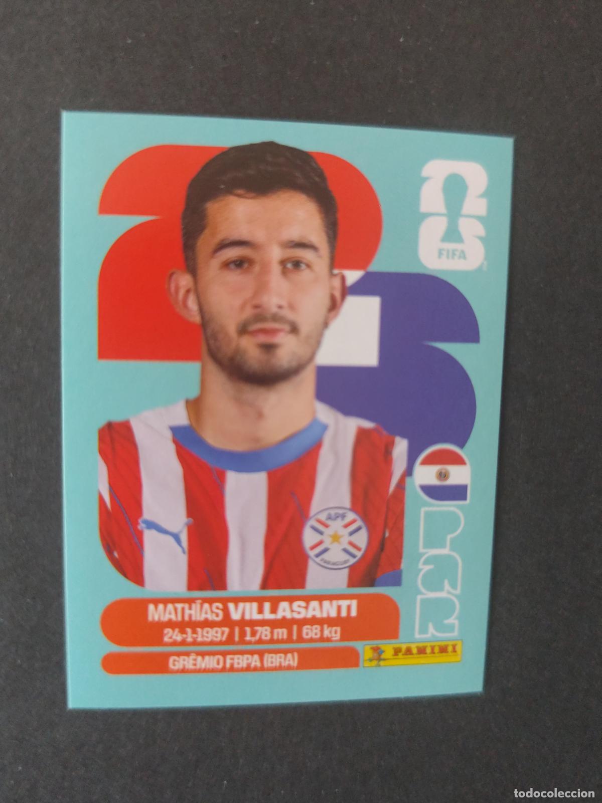 Cromos de F&uacute;tbol: PAR9 MATH&Iacute;AS VILLASANTI 9 PARAGUAY MUNDIAL FIFA WORLD CUP 2026 STICKER PANINI SIN PEGAR