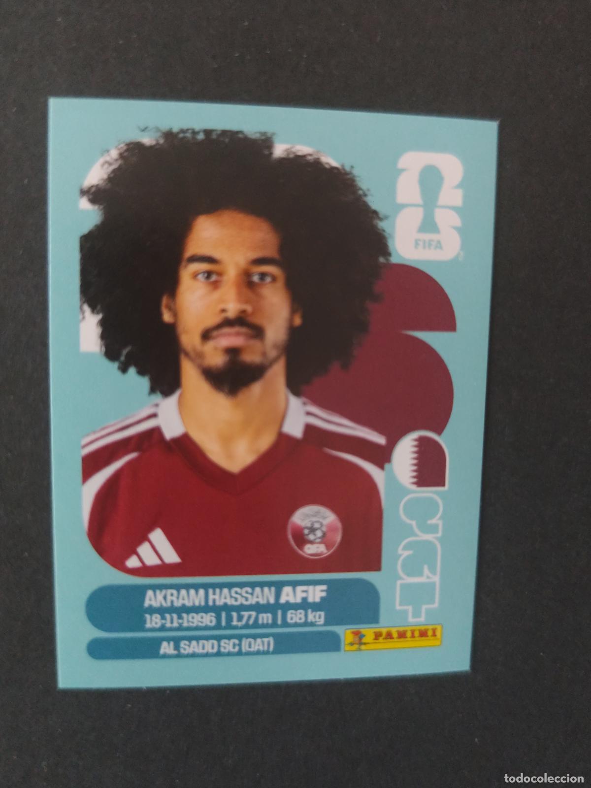 Cartes &agrave; collectionner de Football: QAT18 AKRAM HASSAN AFIF 18 QATAR CATAR MUNDIAL FIFA WORLD CUP 2026 STICKER PANINI SIN PEGAR