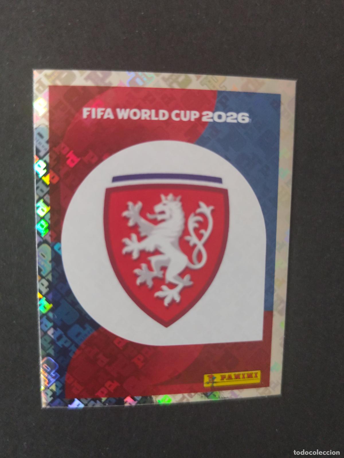 Cartes &agrave; collectionner de Football: CZE1 EMBLEM ESCUDO 1 REP&Uacute;BLICA CHECA CHEQUIA MUNDIAL FIFA WORLD CUP 2026 STICKER PANINI SIN PEGAR