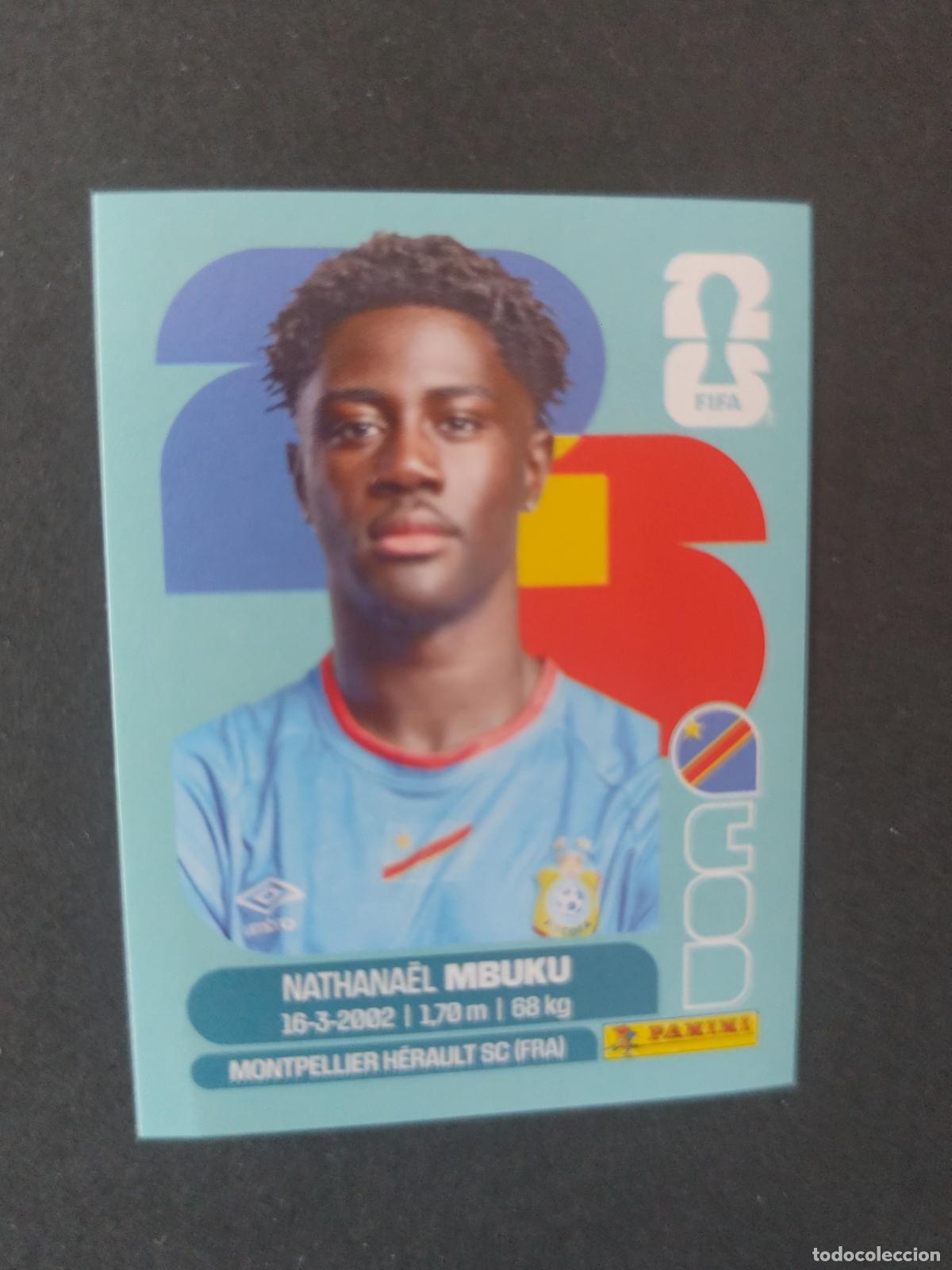 Cartes &agrave; collectionner de Football: COD20 NATHANA&Euml;L MBUKU 20 CONGO MUNDIAL FIFA WORLD CUP 2026 STICKER PANINI SIN PEGAR