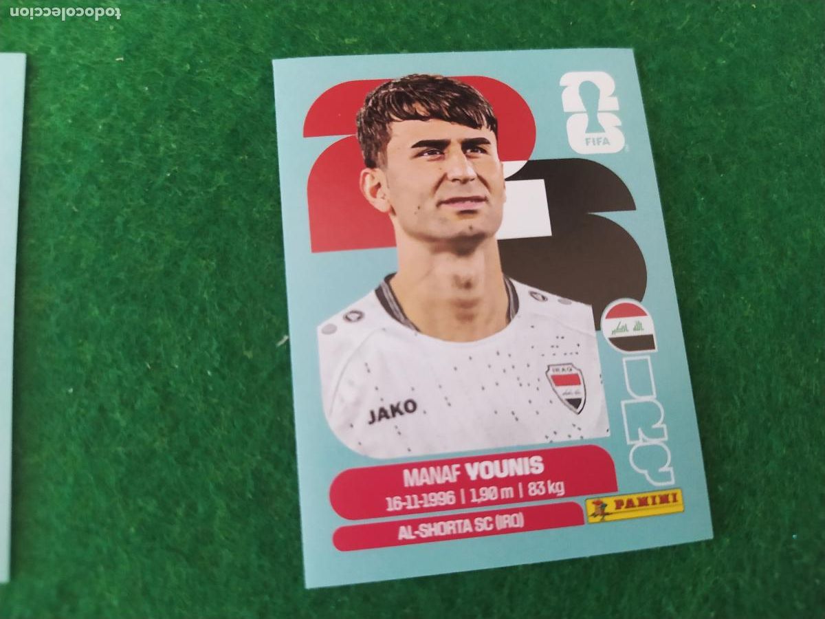 Cartes &agrave; collectionner de Football: OFFICIAL STICKER COLLECTION WORLD CUP MUNDIAL 2026 - IRAK N&ordm; 8 YOUNIS