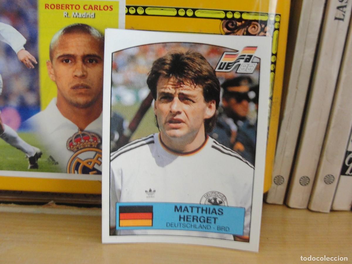 Fu&szlig;ball-Sticker: EURO 88 PANINI - N&ordm; 55 - ALEMANIA MATTHIAS HERGET - NUNCA PEGADO