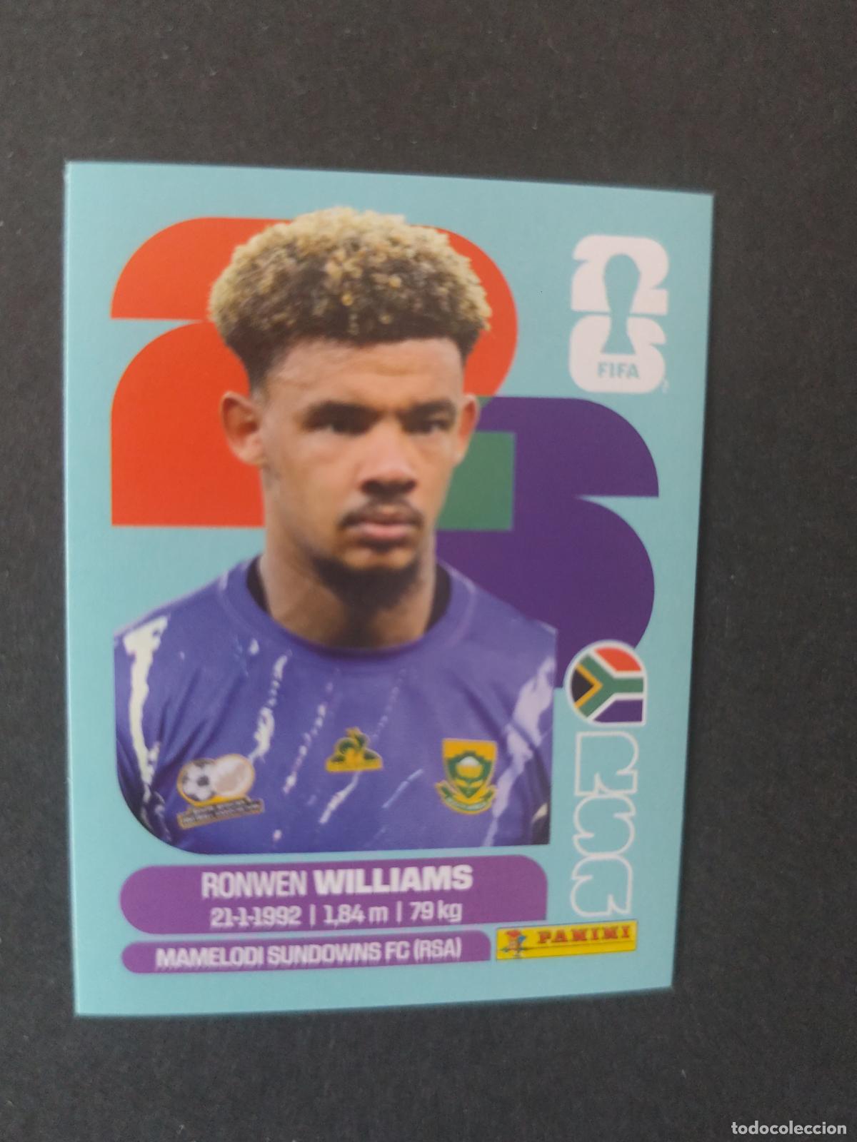 Cromos de F&uacute;tbol: RSA2 RONWEN WILLIAMS 2 SUD&Aacute;FRICA MUNDIAL FIFA WORLD CUP 2026 STICKER PANINI SIN PEGAR