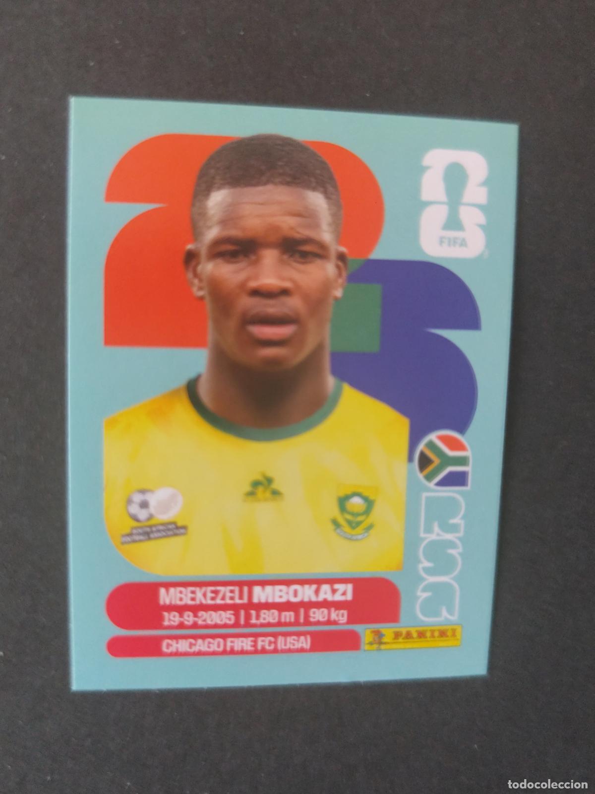 Cromos de F&uacute;tbol: RSA6 MBEKEZELI MBOKAZI 6 SUD&Aacute;FRICA MUNDIAL FIFA WORLD CUP 2026 STICKER PANINI SIN PEGAR