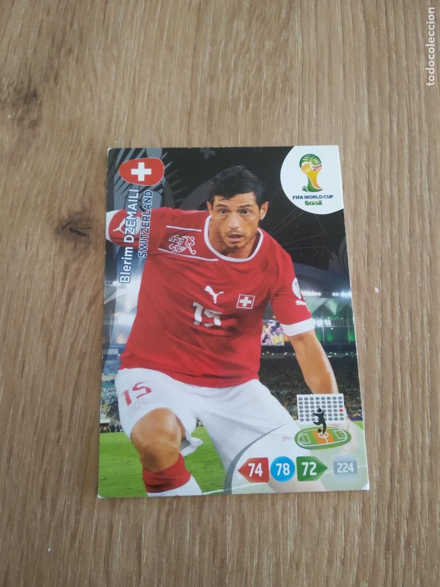 Fu&szlig;ball-Sticker: BLERIM DZEMAILI SUIZA CROMO FUTBOL PANINI ADRENALYN 2014 WORLD CUP COPA DEL MUNDO