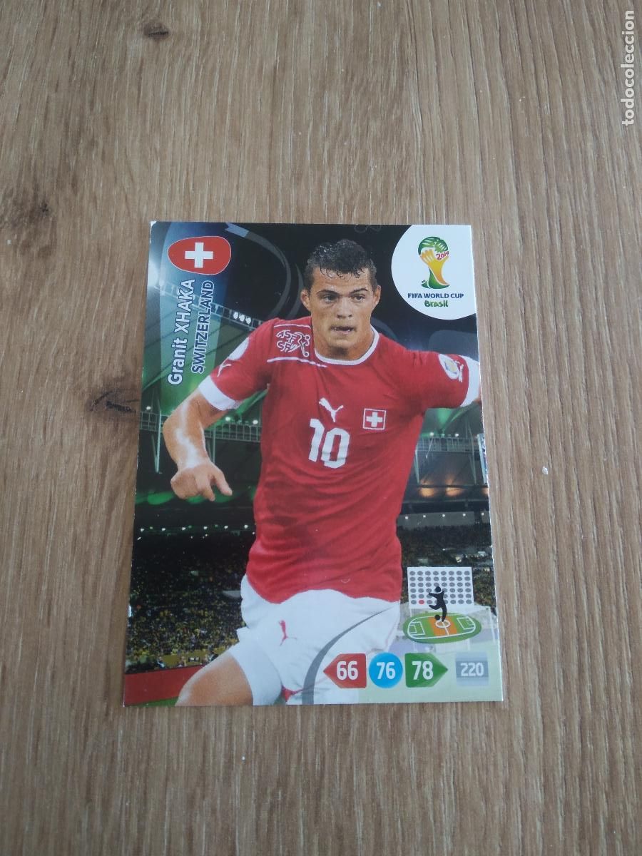 Cromos de F&uacute;tbol: GRANIT XHAKA SUIZA CROMO FUTBOL PANINI ADRENALYN 2014 WORLD CUP COPA DEL MUNDO