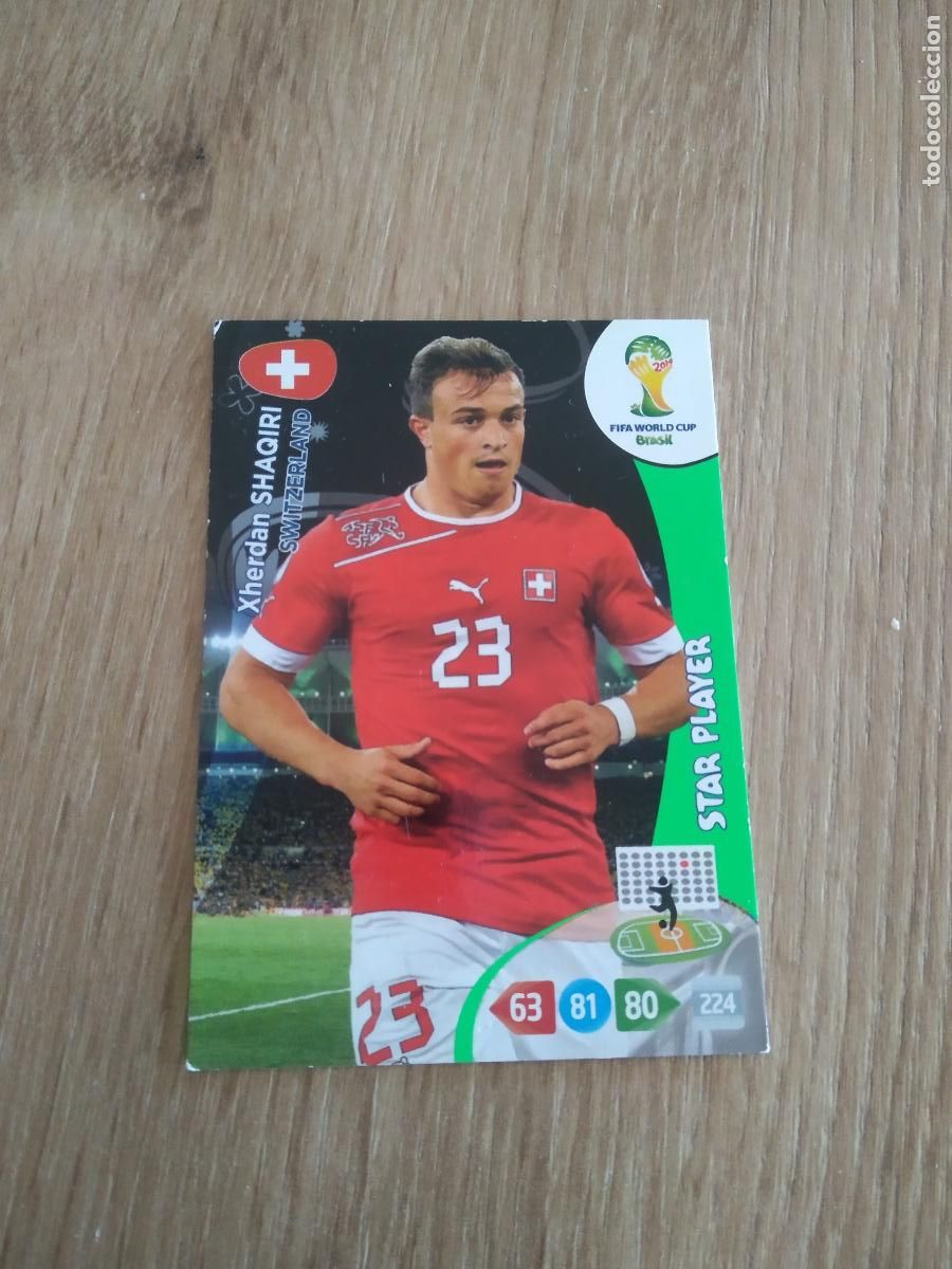 Cromos de F&uacute;tbol: SHAQIRI SUIZA CROMO FUTBOL PANINI ADRENALYN 2014 WORLD CUP COPA DEL MUNDO