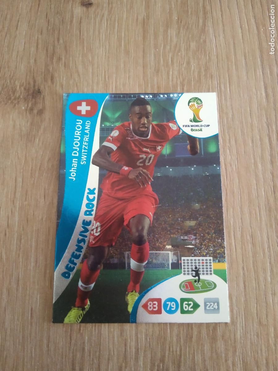 Cromos de F&uacute;tbol: JOHAN DJOUROU SUIZA CROMO FUTBOL PANINI ADRENALYN 2014 WORLD CUP COPA DEL MUNDO