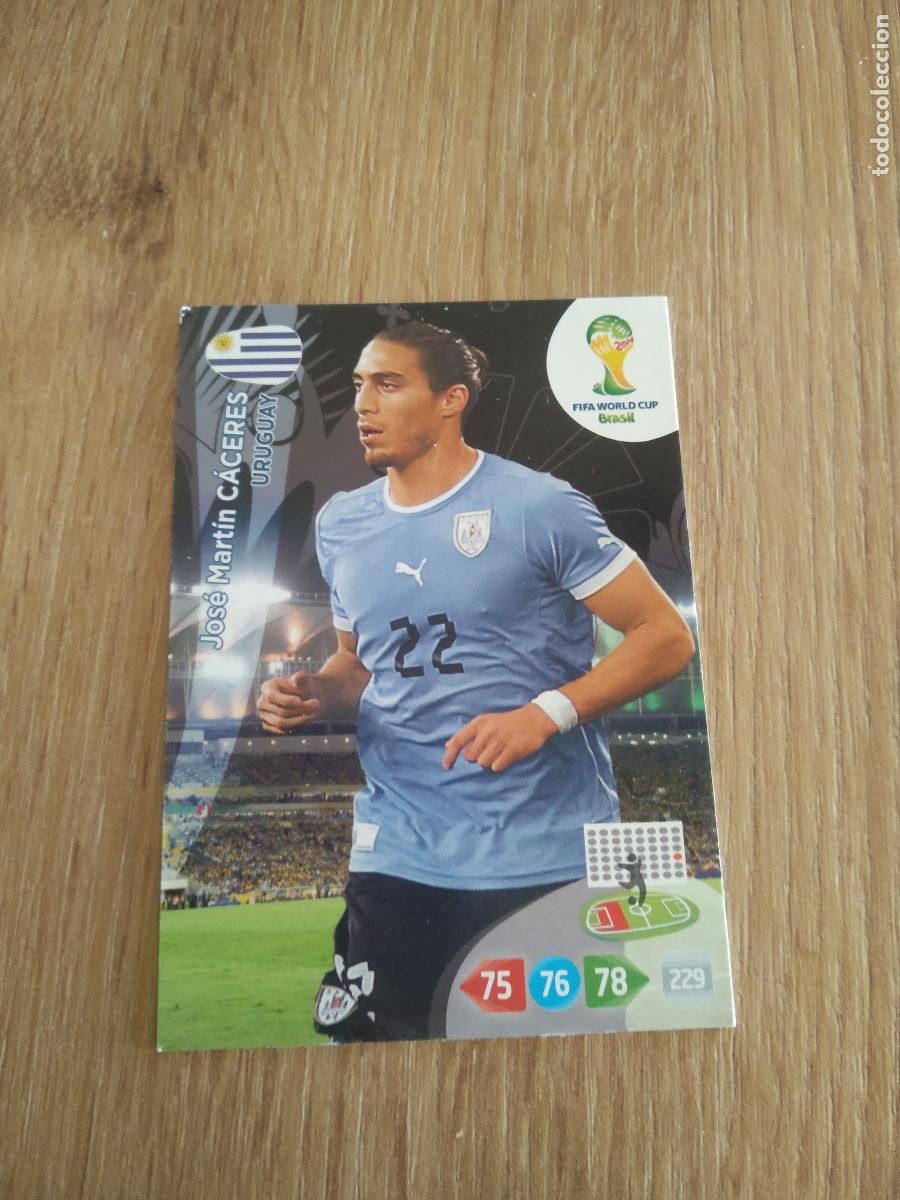 Cromos de F&uacute;tbol: CACERES URUGUAY CROMO FUTBOL PANINI ADRENALYN 2014 WORLD CUP COPA DEL MUNDO