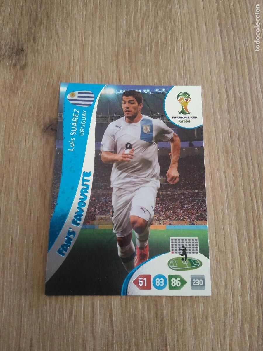 Cromos de F&uacute;tbol: LUIS SUAREZ URUGUAY CROMO FUTBOL PANINI ADRENALYN 2014 WORLD CUP COPA DEL MUNDO