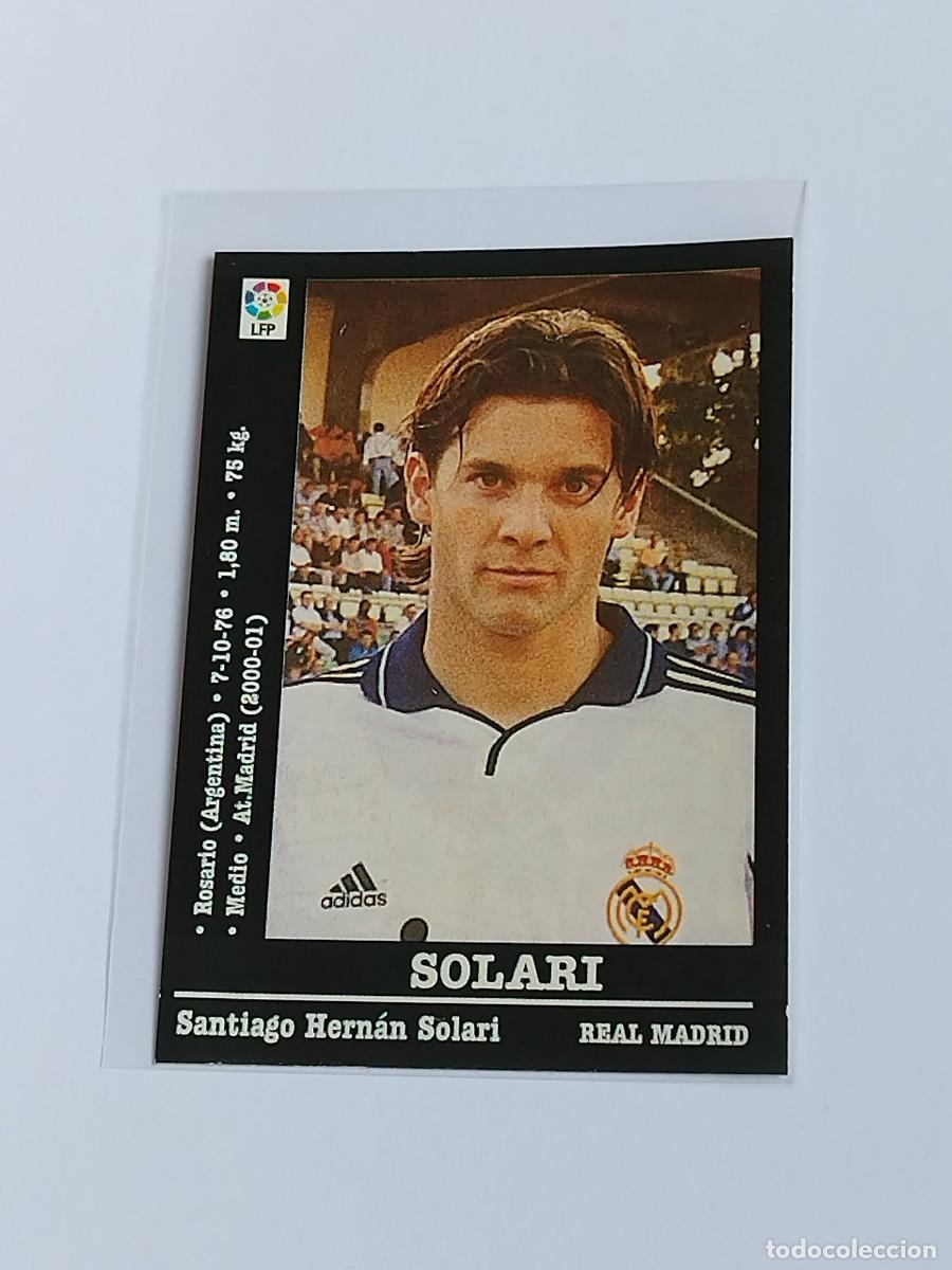 Cromos de F&uacute;tbol: SOLARI DOBLE VERSION PELO &Uacute;LTIMO FICHAJE REAL MADRID - LA LIGA 2000 2001 - PANINI 00 01 NUNCA PEGADO