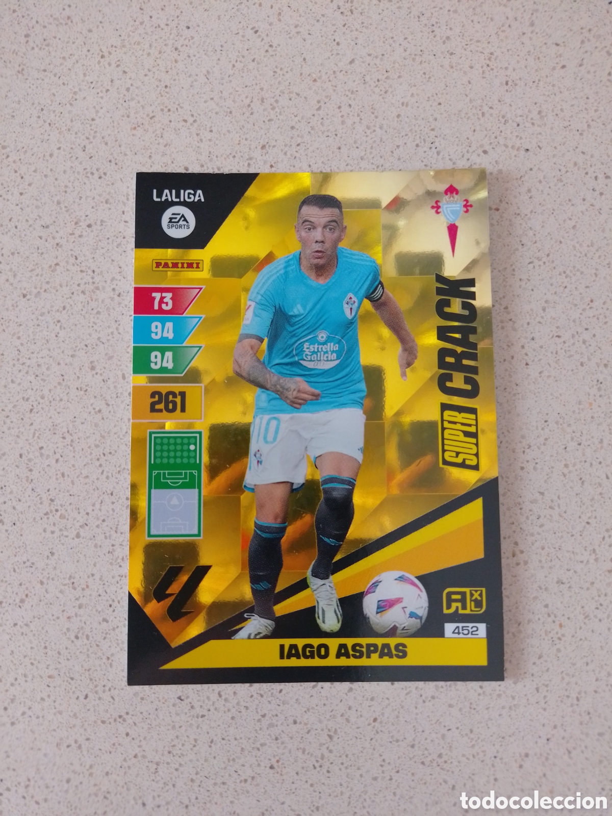 Cromos de F&uacute;tbol: CARTA 452 SUPER CRACK IAGO ASPAS CELTA DE VIGO. ADRENALYN XL 23/24.