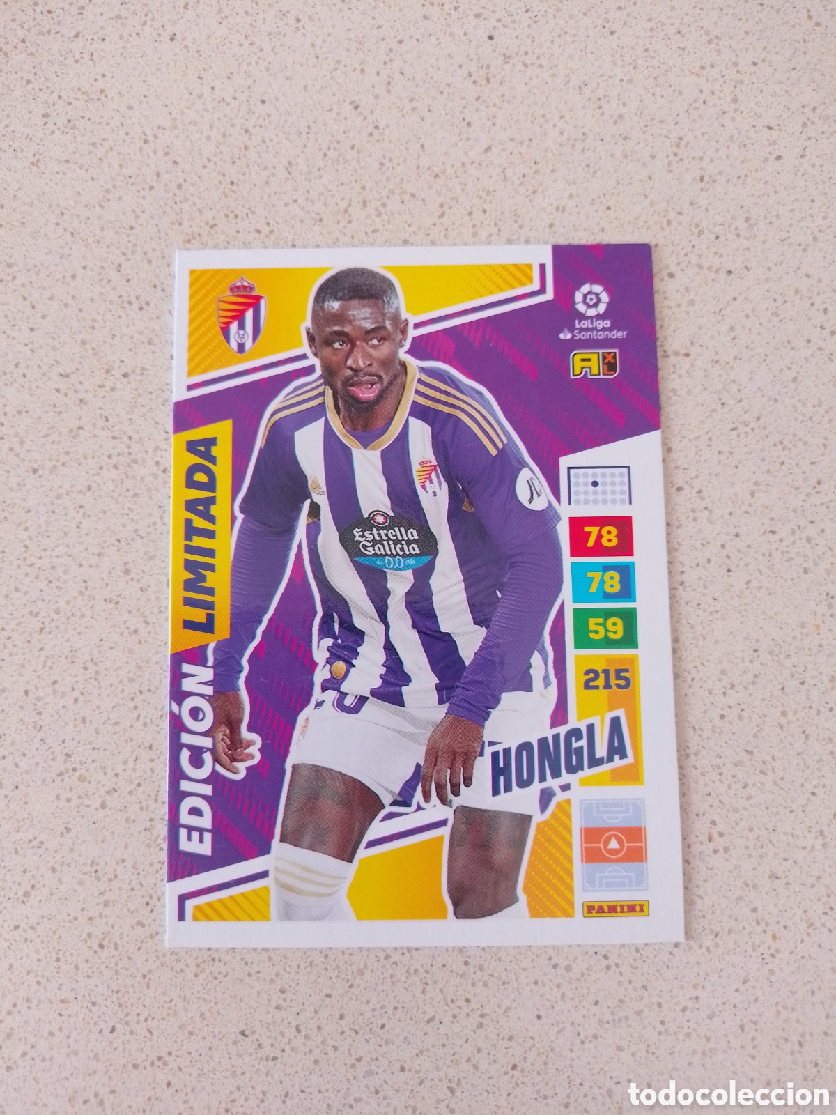 Cromos de F&uacute;tbol: CARTA EDICI&Oacute;N LIMITADA HONGLA VALLADOLID. ADRENALYN XL 22/23.