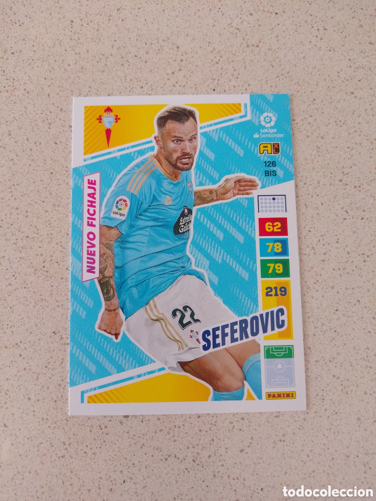 Cromos de F&uacute;tbol: CARTA 126 BIS NUEVO FICHAJE SEFEROVIC CELTA DE VIGO . ADRENALYN XL 22/23.