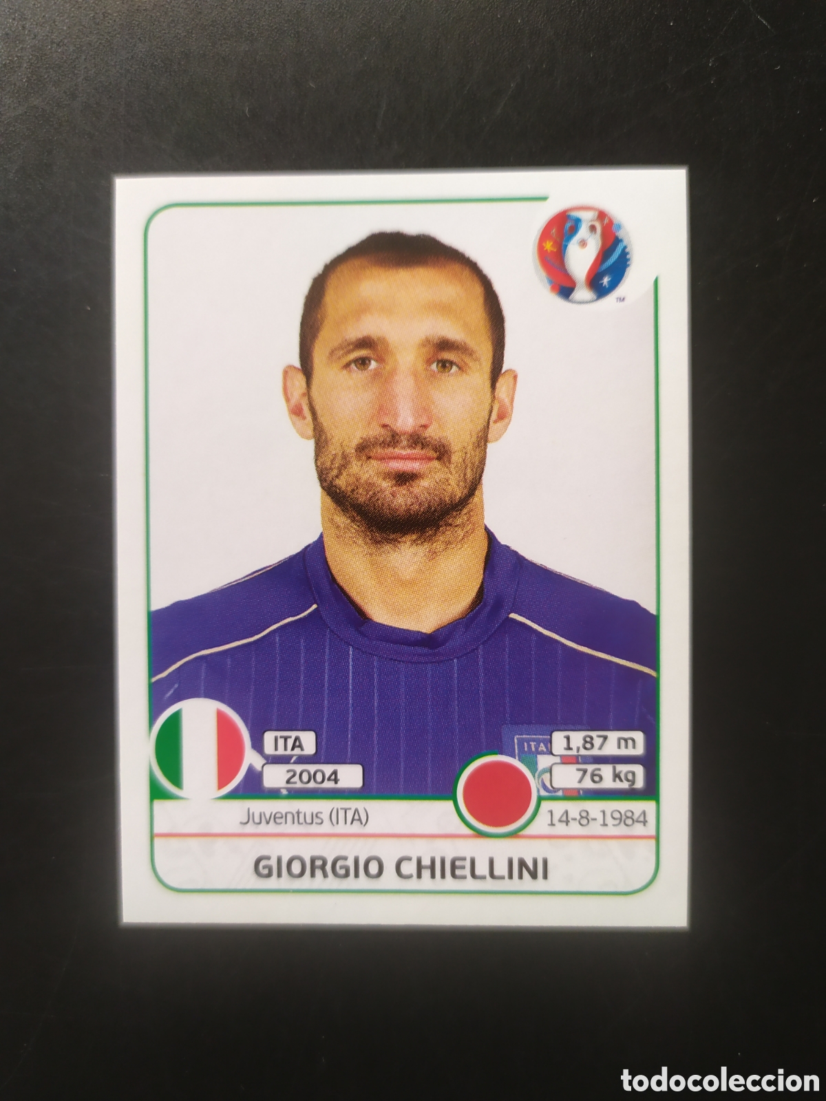 Cromos de F&uacute;tbol: UEFA Euro Francia 2016 panini Chiellini n&deg; 500 Italia