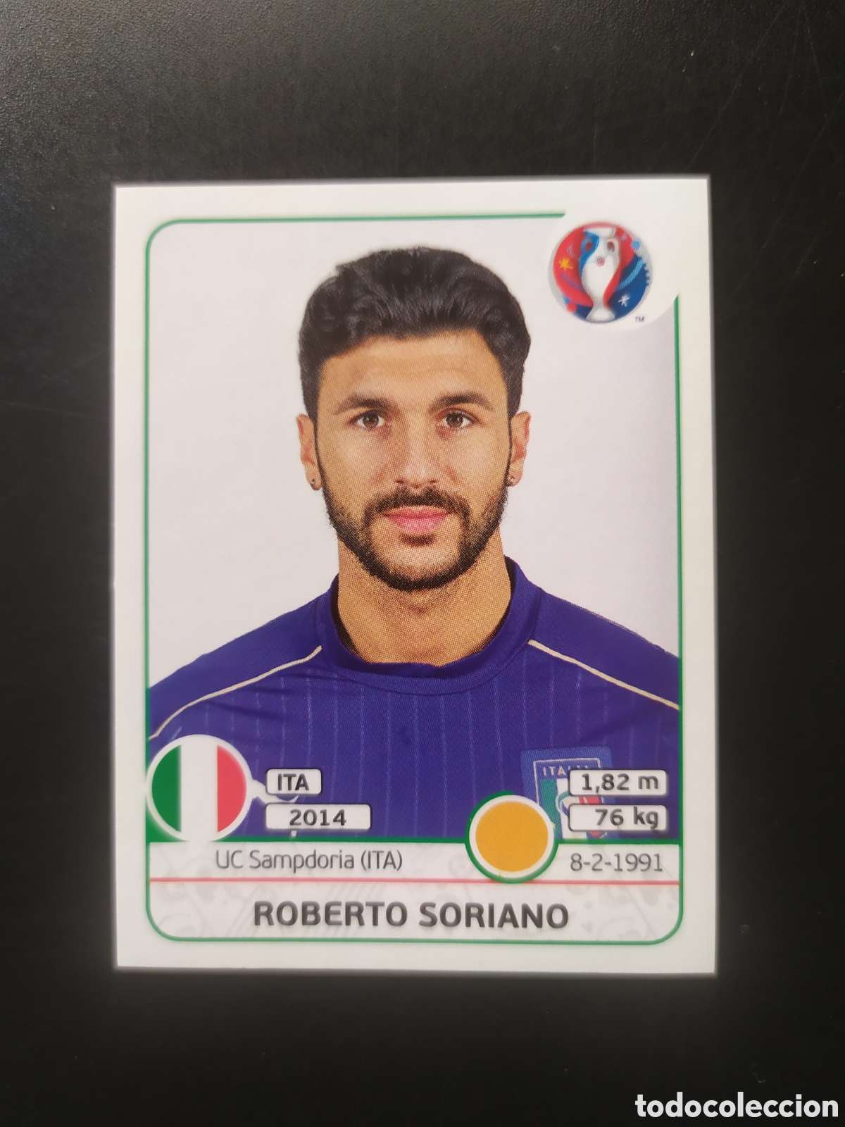 Cromos de F&uacute;tbol: UEFA Euro Francia 2016 panini Soriano n&deg; 509 Italia