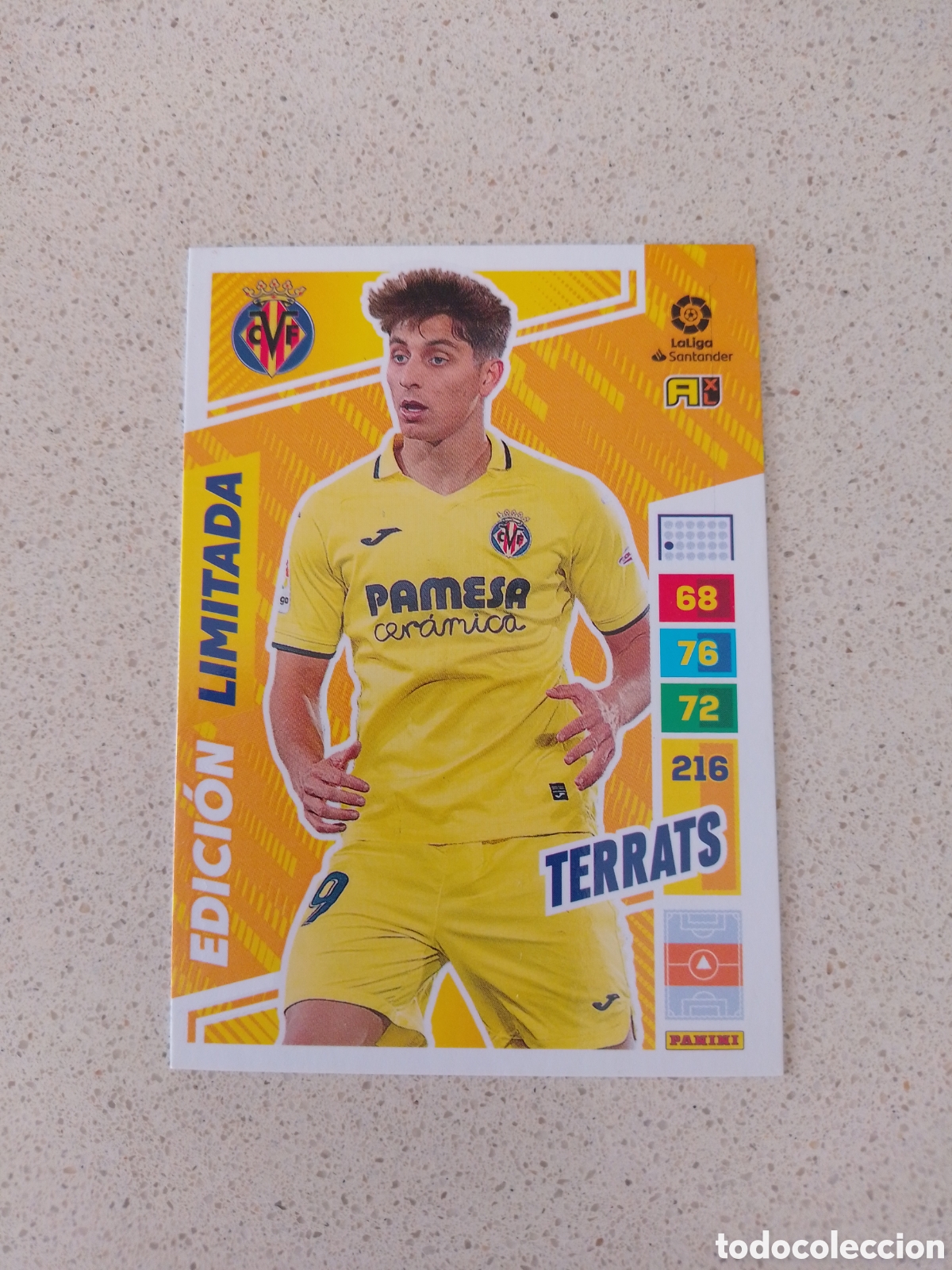Cromos de F&uacute;tbol: CARTA EDICI&Oacute;N LIMITADA TERRATS VILLARREAL. ADRENALYN XL 22/23.